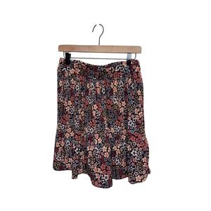 Status by Chenault Floral‎ Print Skirt Pleated Mini Casual Black M
